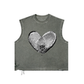 Distressed Grommet Eyelet Tank Top