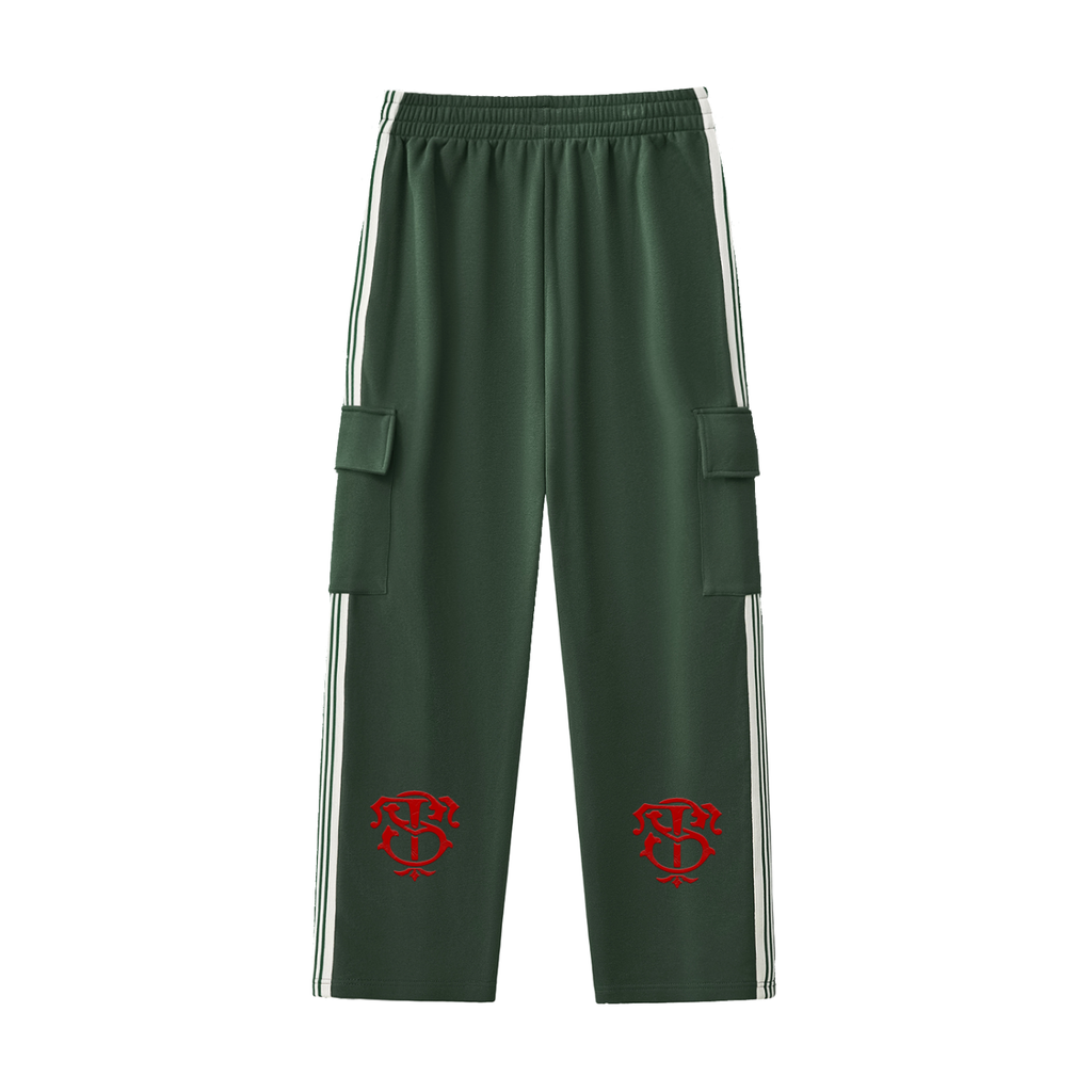 Side Stripe Straight-Leg Pants