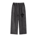 Snow Washed Straight Leg Pants