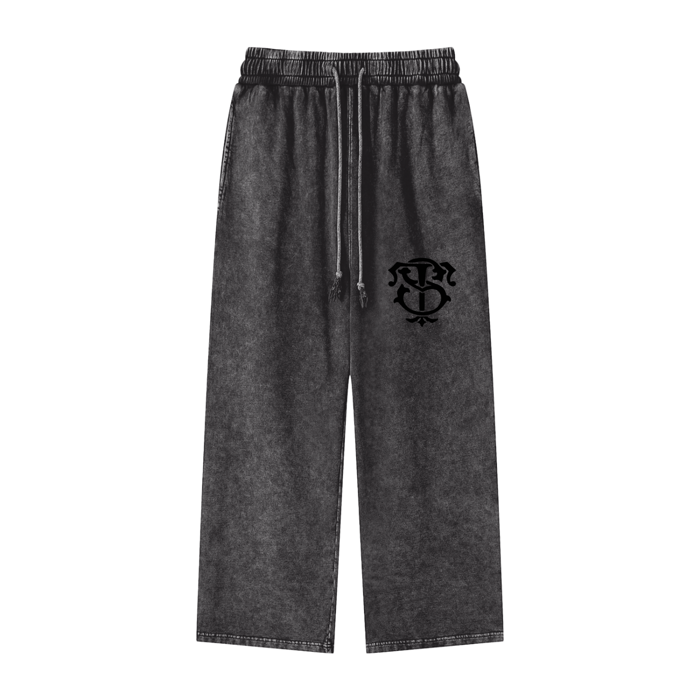 Snow Washed Straight Leg Pants