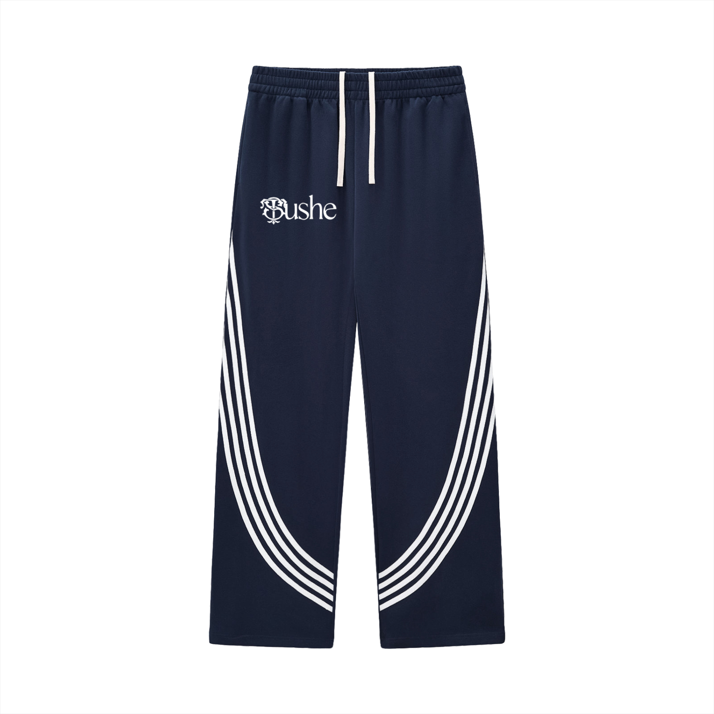 Curved Stripe Straight Sweatpants