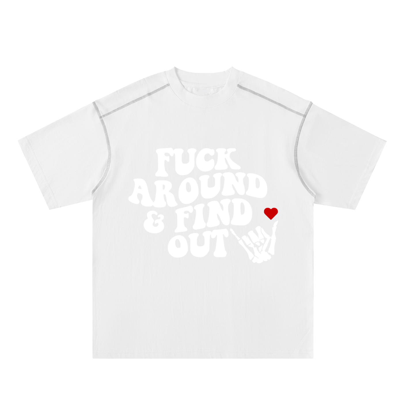 Oversized Contrast-Stitched Cotton Tee