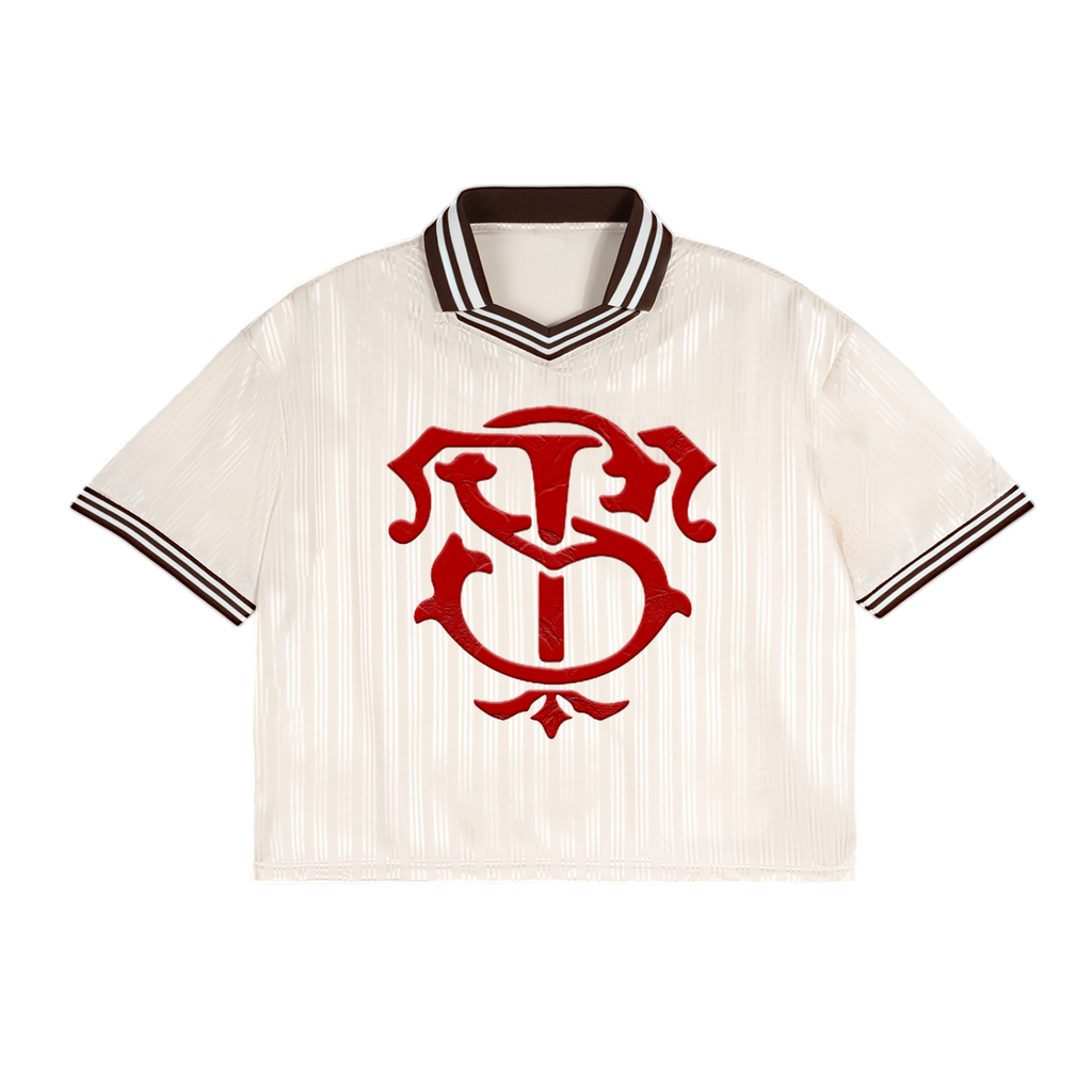 Contrast Stripes Polo Collar T-Shirt