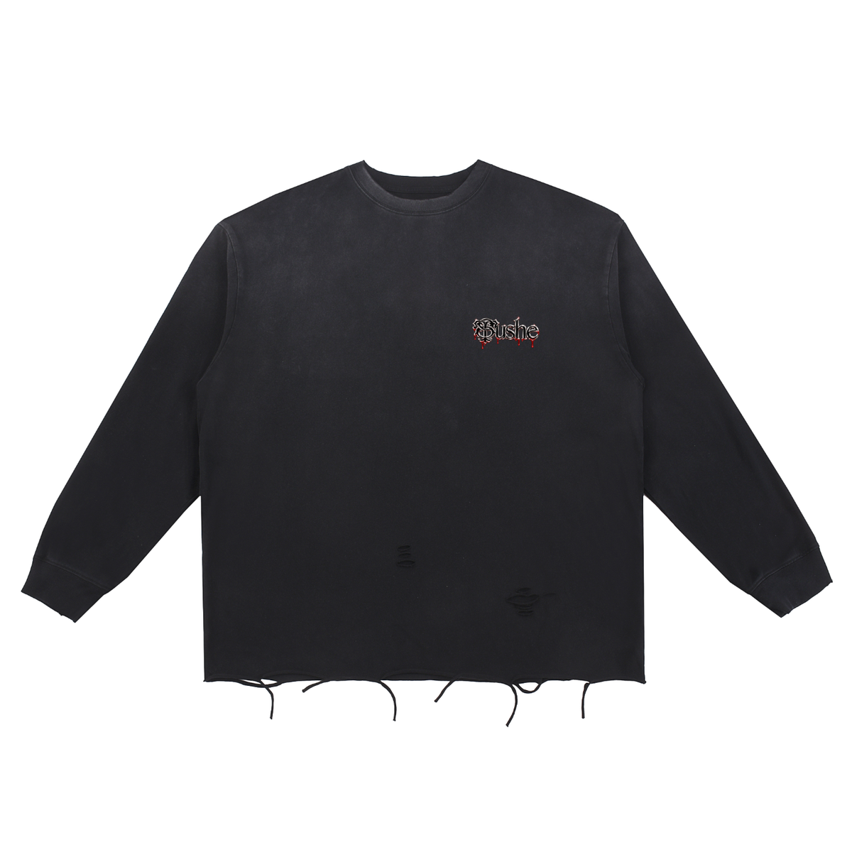 STUSH Cold Cut Raw-Edge Long Sleeve