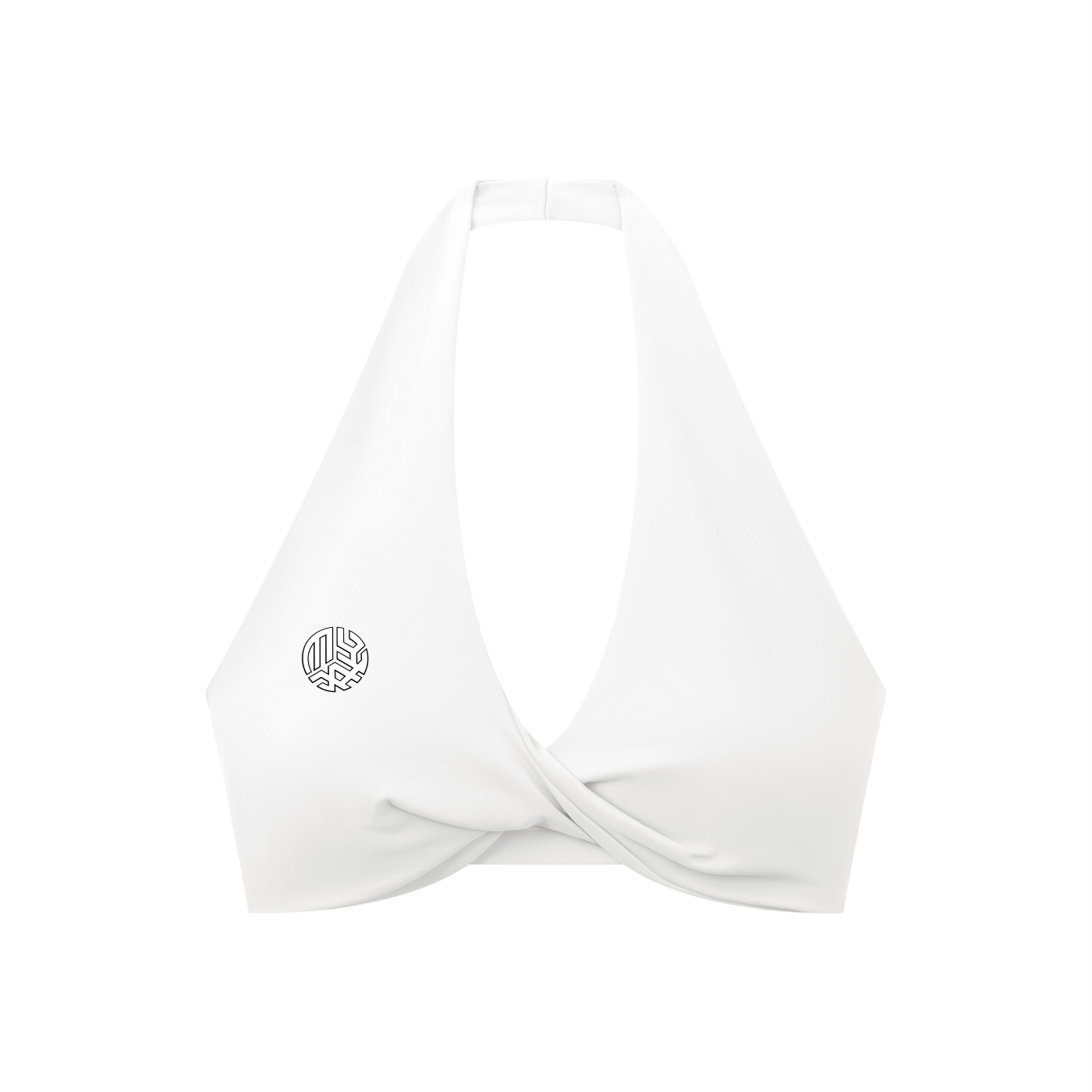 Women's Pleated Halter Sports Bra