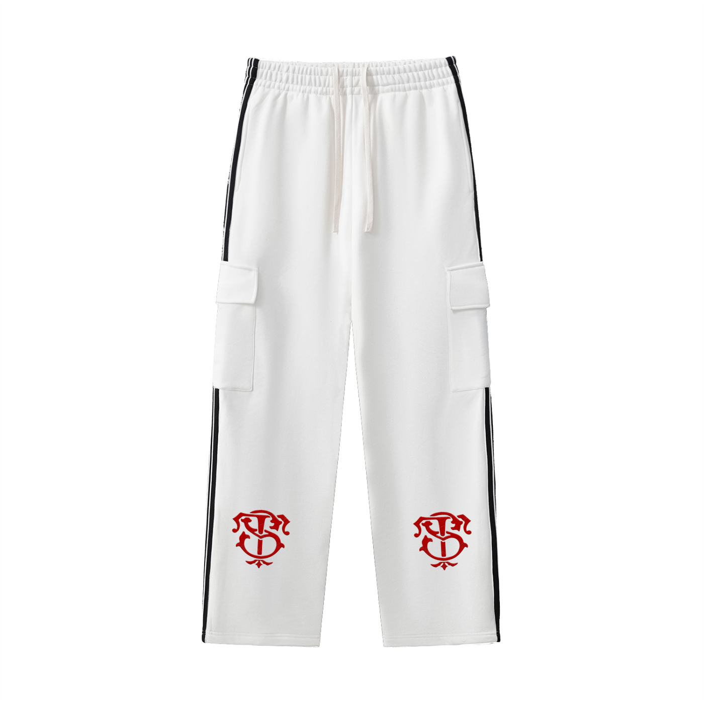 Side Stripe Straight-Leg Pants