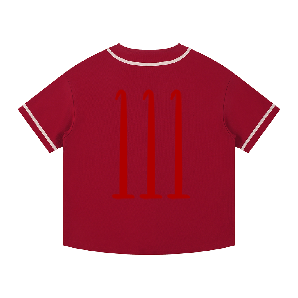 Contrast Piped Button-Up Jersey