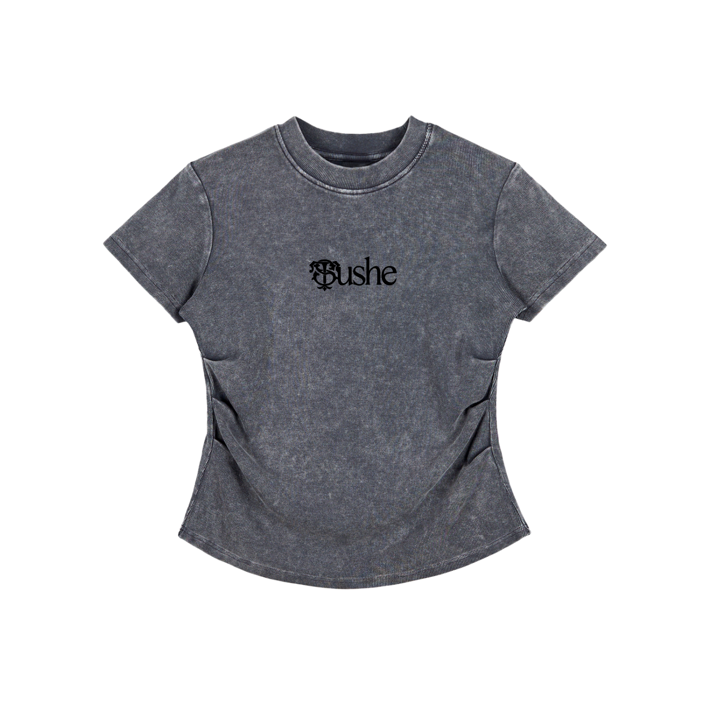 Vintage Washed Bodycon Cotton T-Shirt