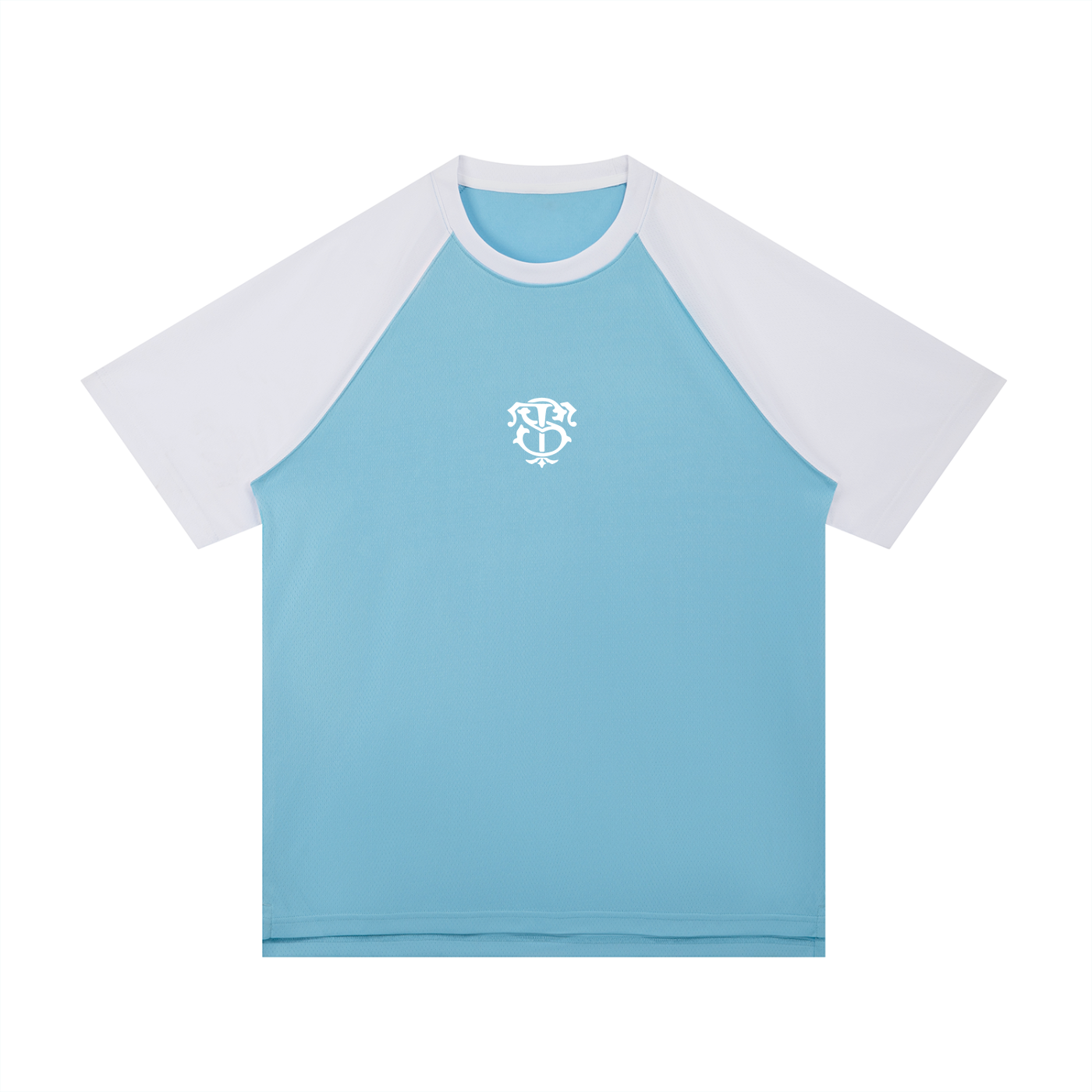 Contrast Raglan Sleeve Mesh T-Shirt