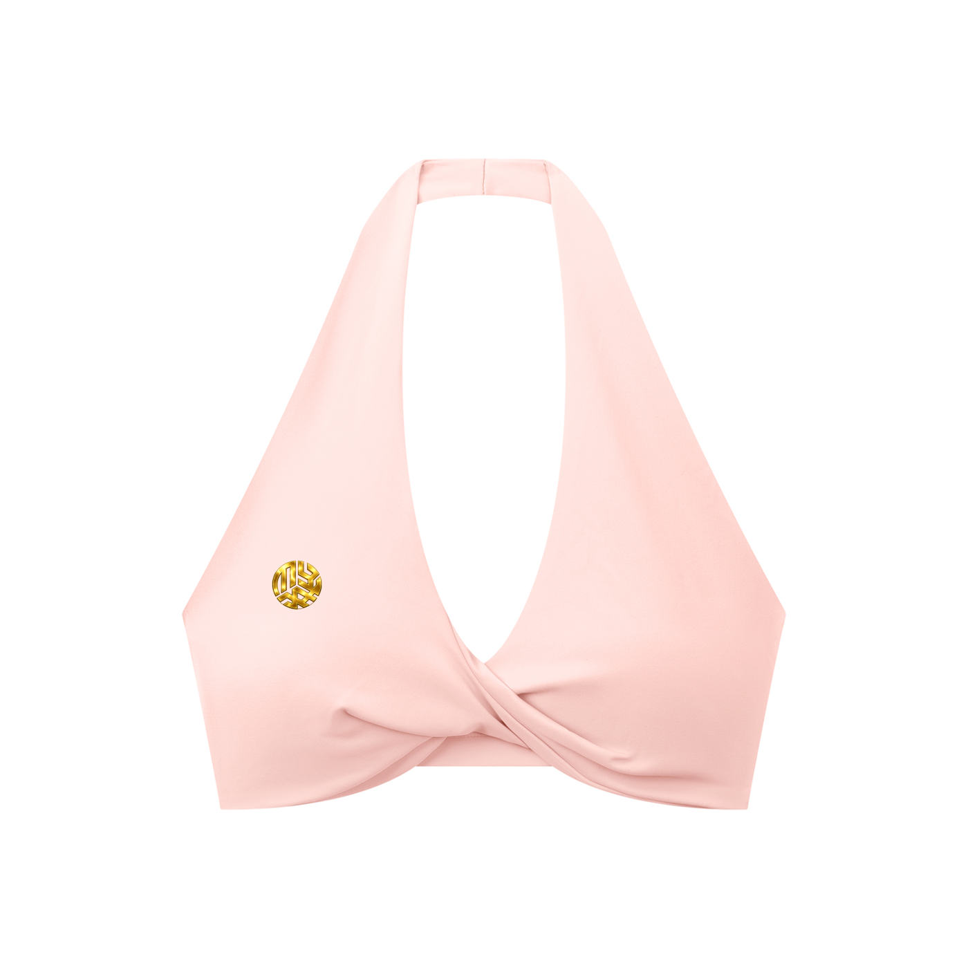 Women's Pleated Halter Sports Bra