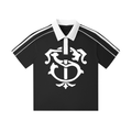 Contrast Collar Short-Sleeve Polo Shirt