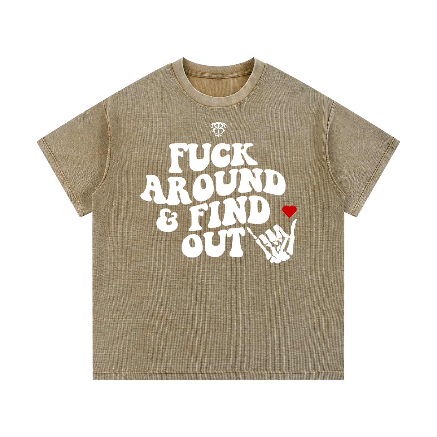 Mineral Wash Waffle Knit T-Shirt