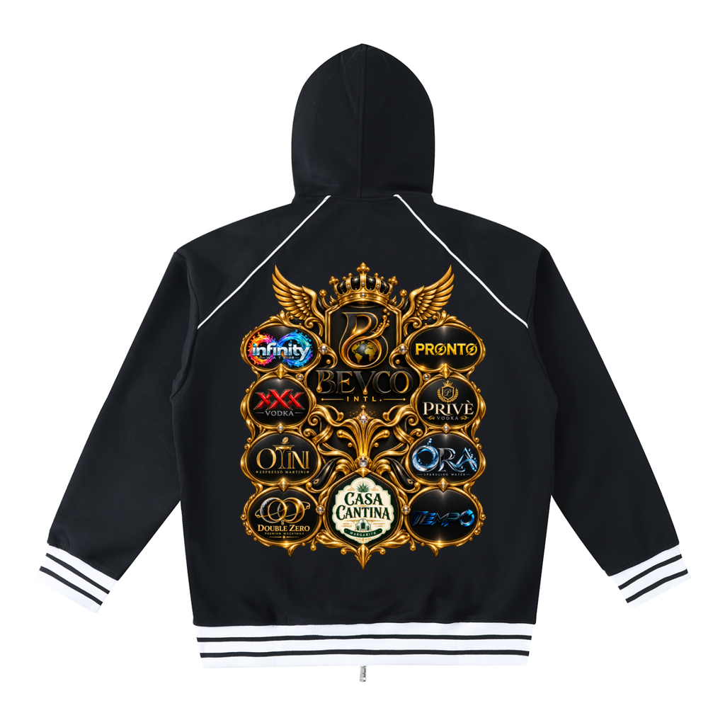 BEVCO INTL — Portfolio Crest Stripe Zip Hoodie