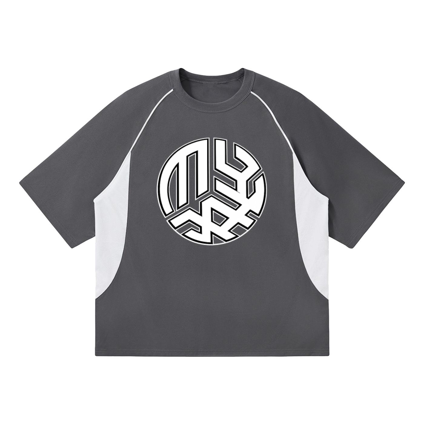 Contrast Piping Panel Raglan T-Shirt