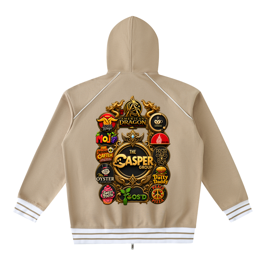 CASPER GROUP — House Crest Stripe Zip Hoodie