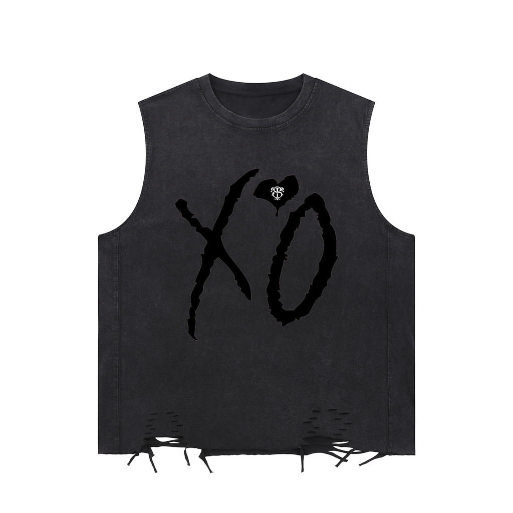 Snow Washed Raw-Hem Tank Top