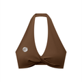 Women's Pleated Halter Sports Bra