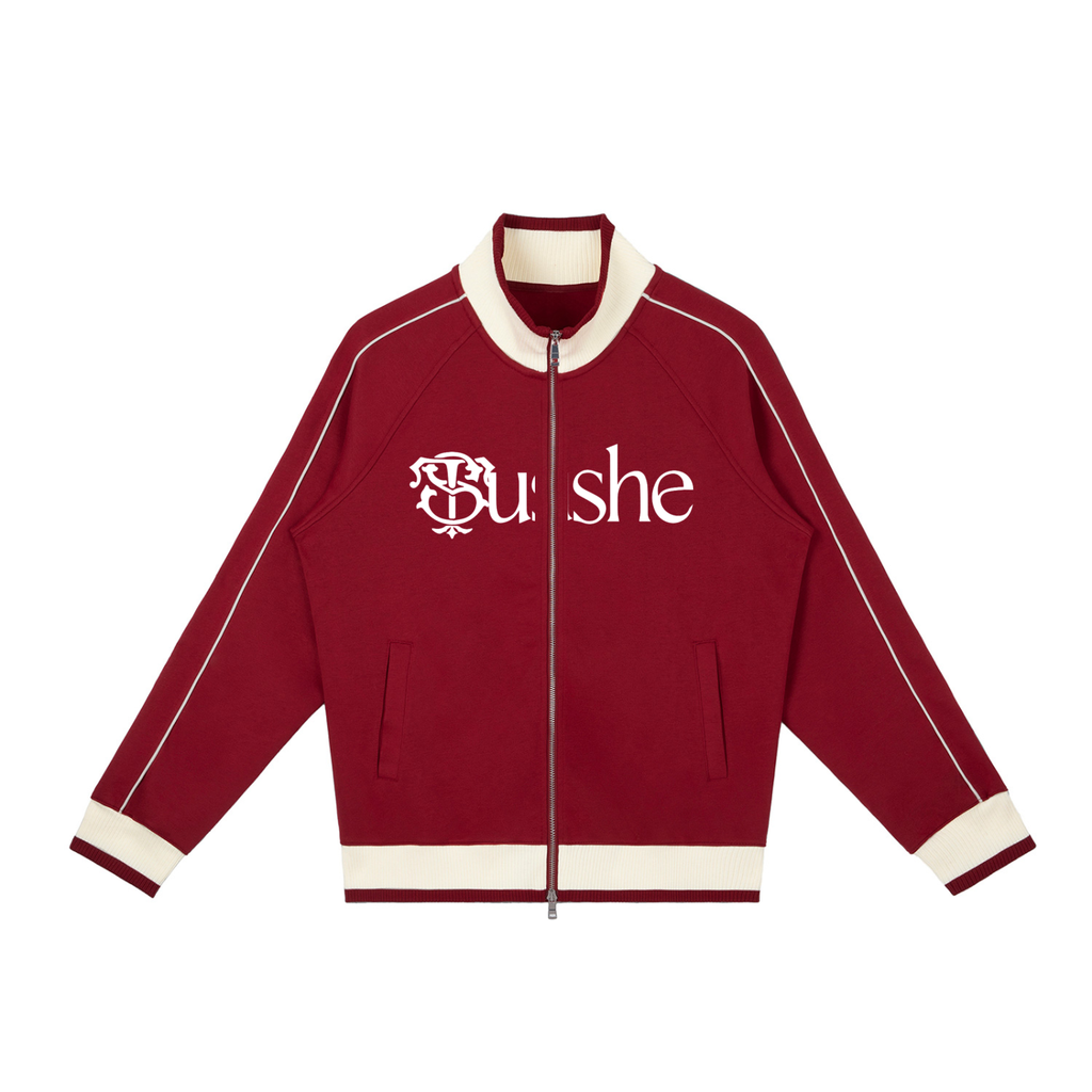 Color Block Raglan Sleeve Zip Track Jacket