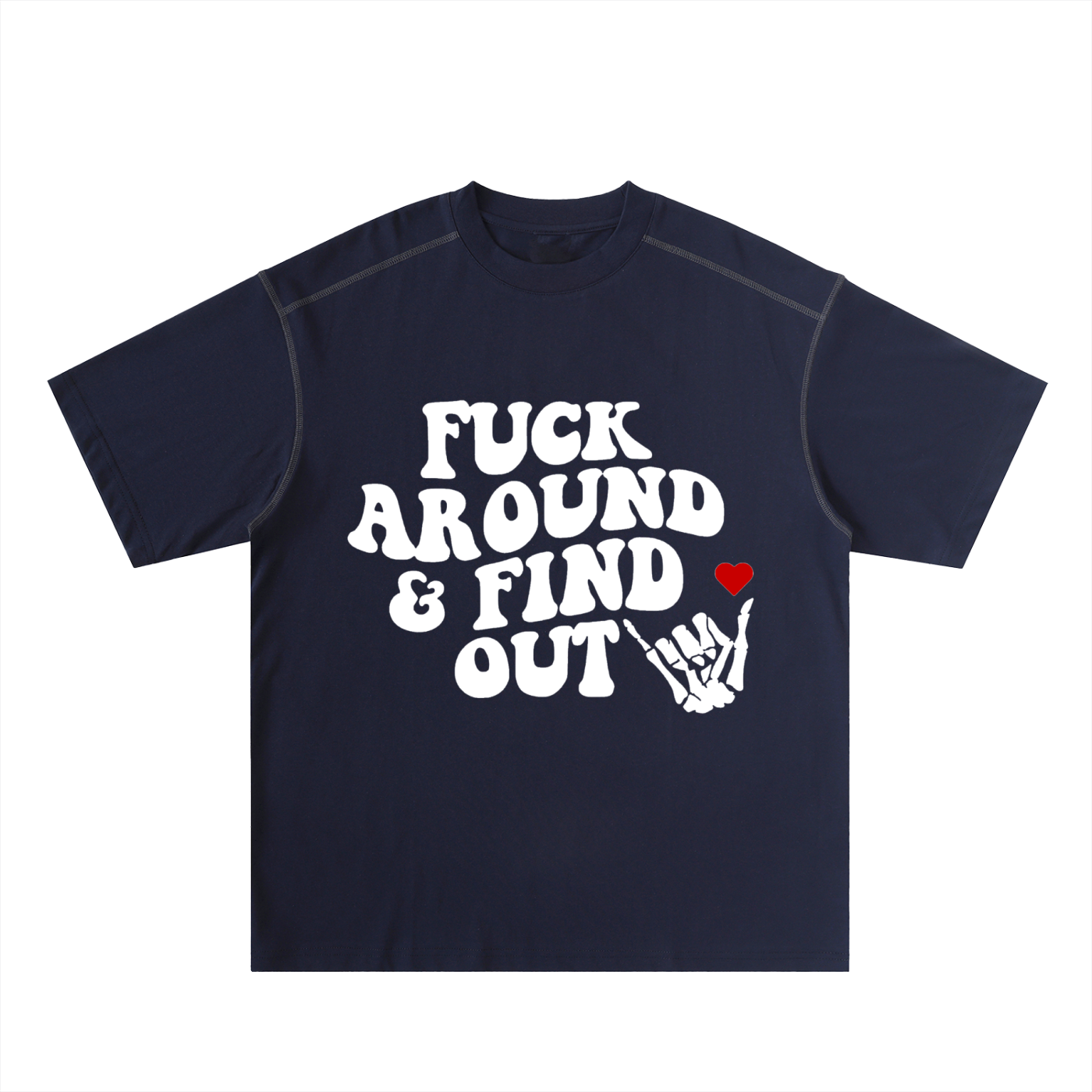 Oversized Contrast-Stitched Cotton Tee