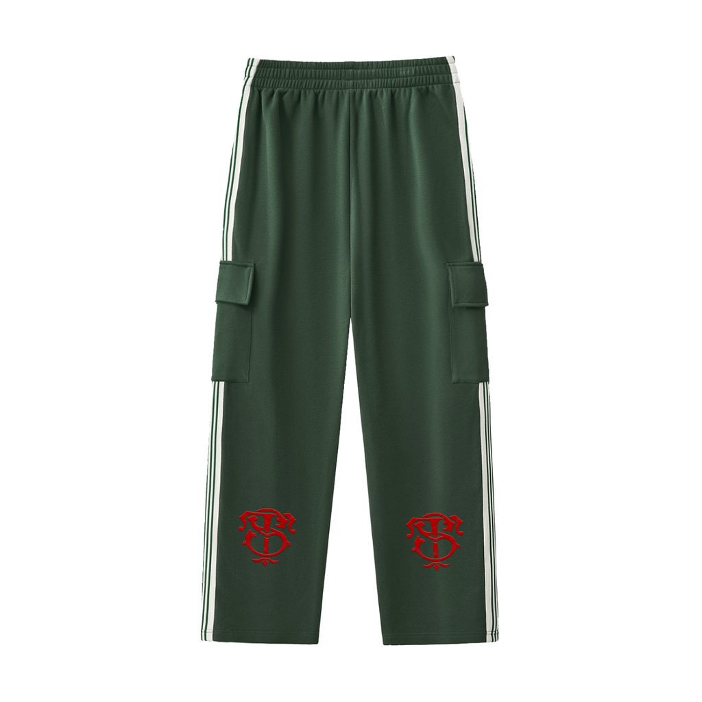 Side Stripe Straight-Leg Pants