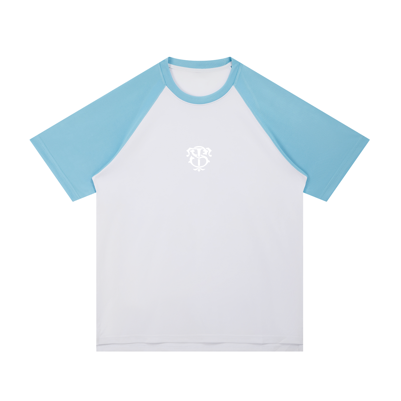 Contrast Raglan Sleeve Mesh T-Shirt