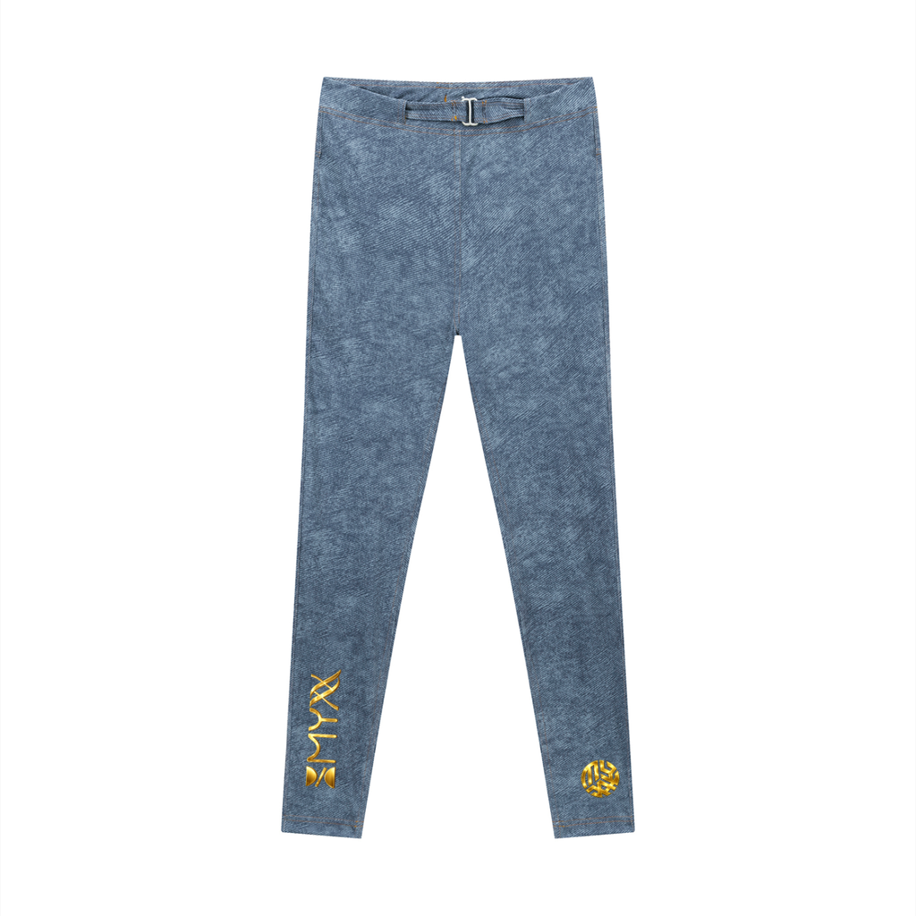 Women's Faux Denim Zip-Fly Leggings