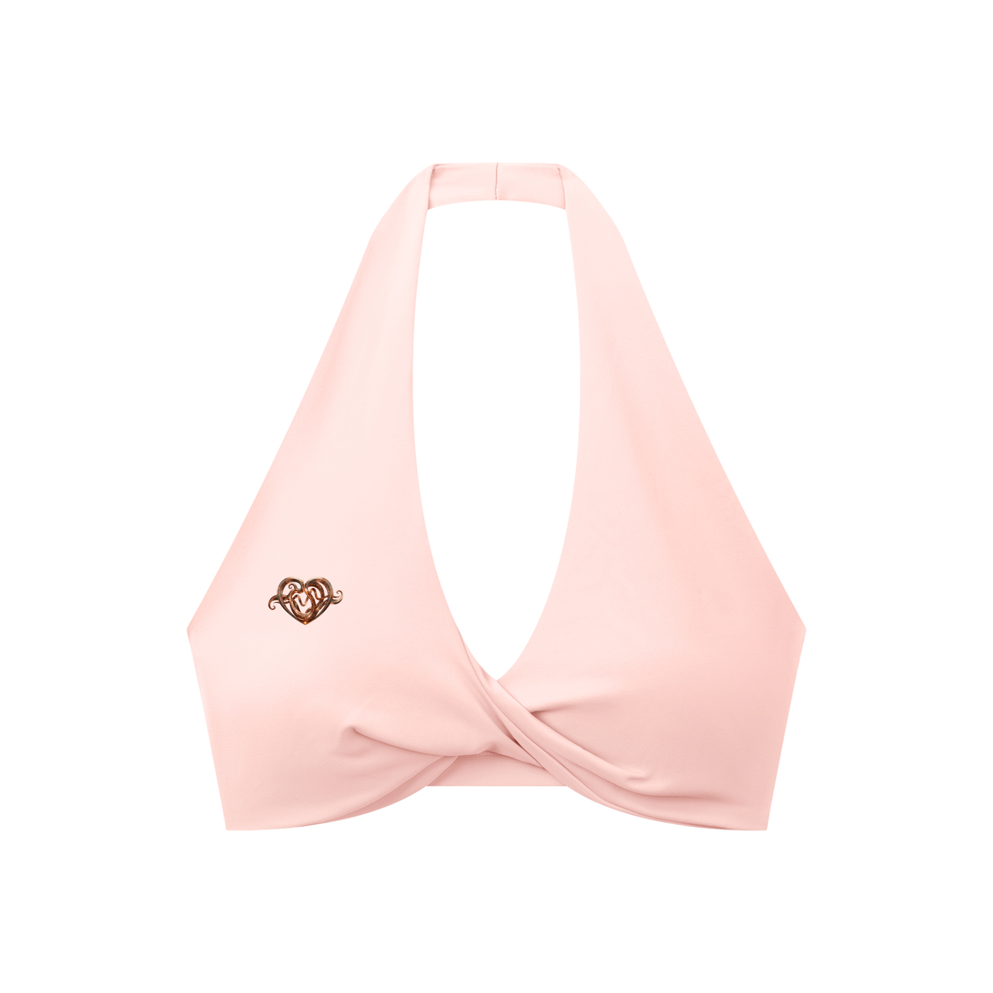 Women's Pleated Halter Sports Bra