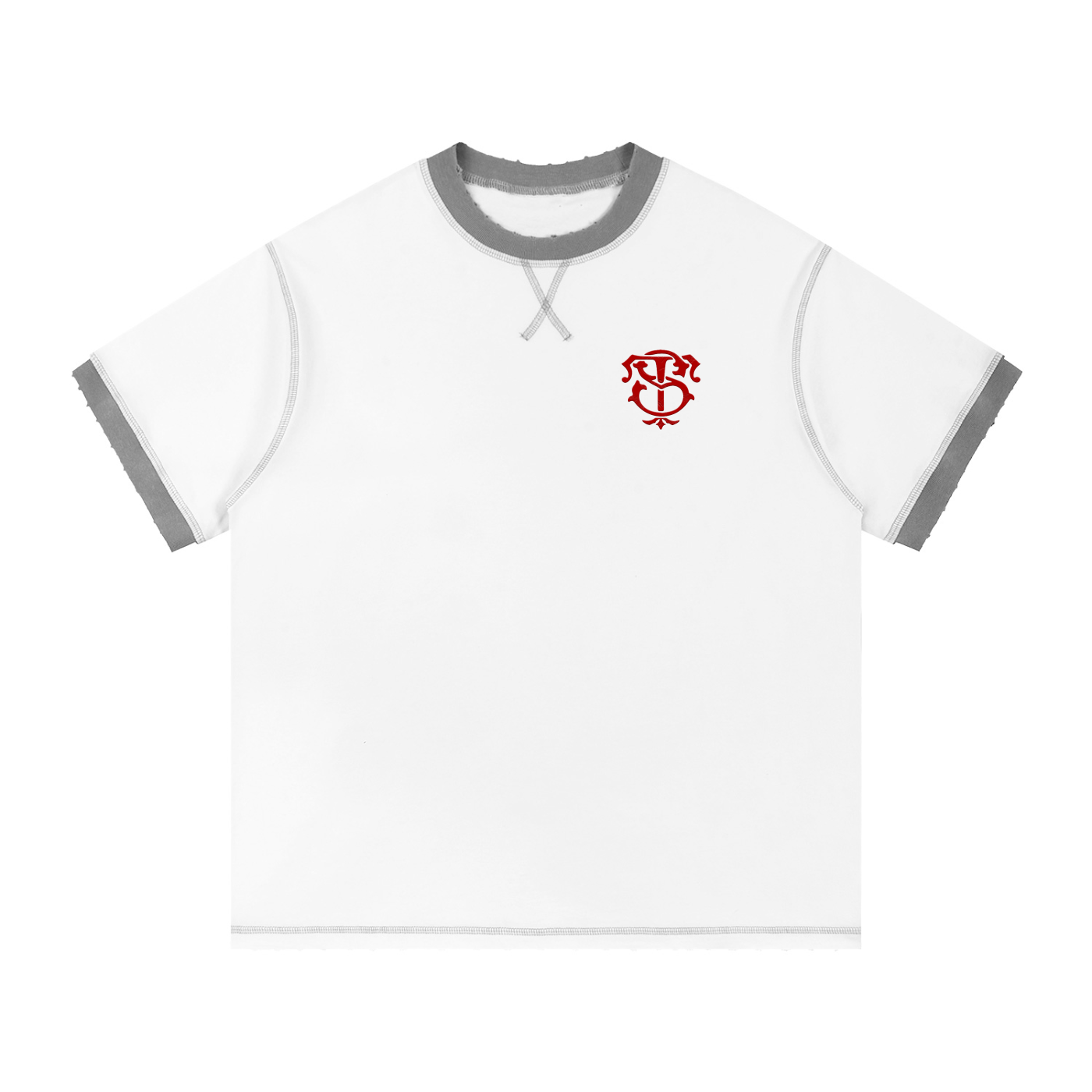 Contrast-Stitched Cotton T-Shirt
