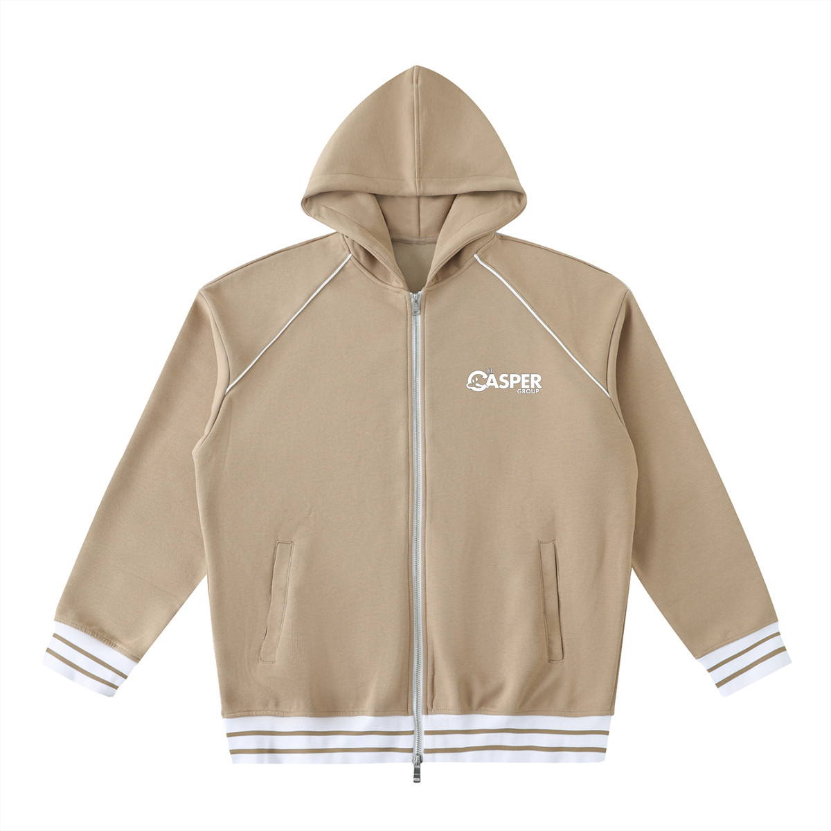 CASPER GROUP — House Crest Stripe Zip Hoodie