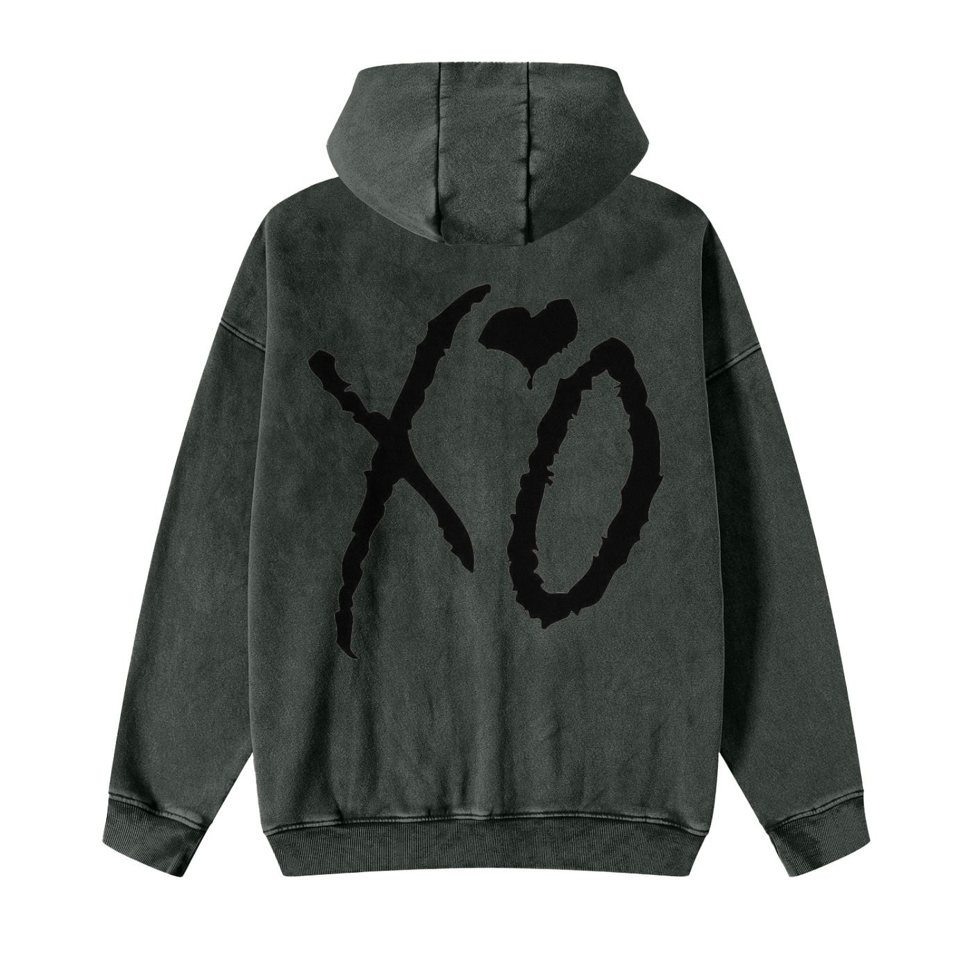 Snow Washed Zip-Through Fleece Hoodie