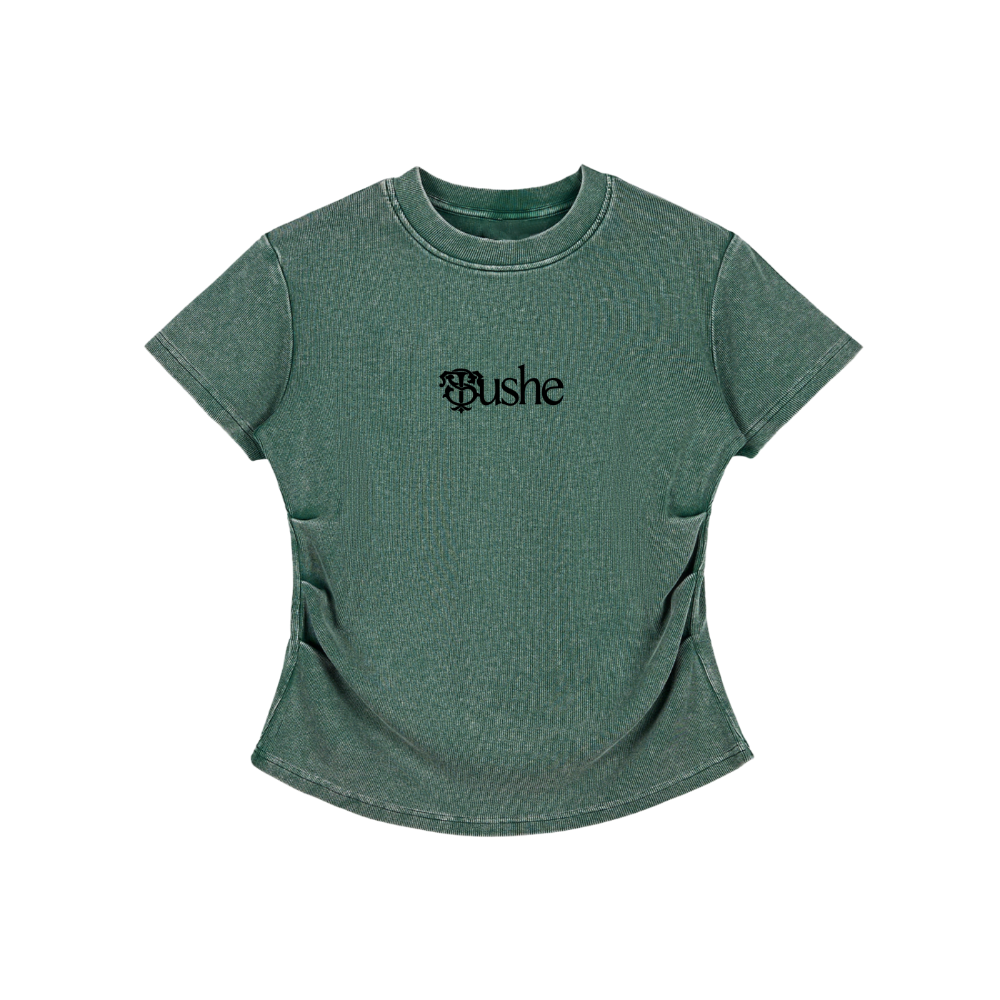 Vintage Washed Bodycon Cotton T-Shirt